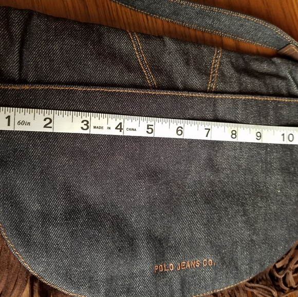 Polo Ralph Lauren Denim Western Shoulder Bag with - Picture 6 of 9
